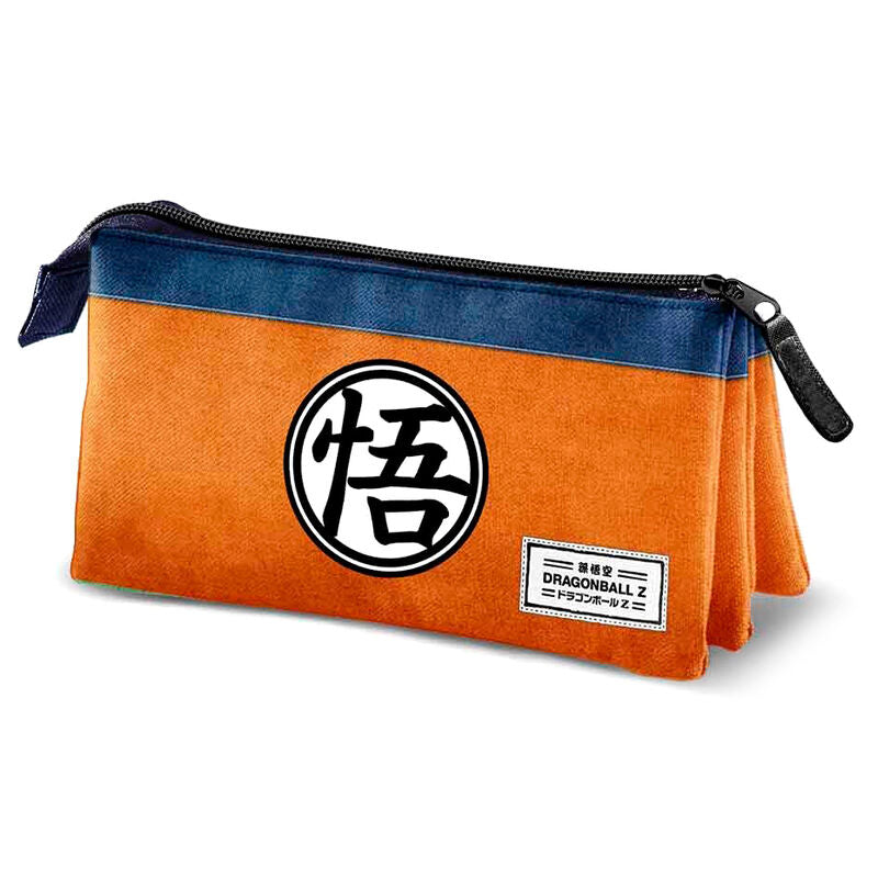 Estuche portatodo triple naranja y azul de Dragon Ball Z