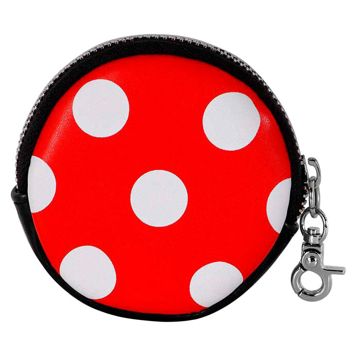 Monedero redondo negro de Minnie Disney con flor amarilla y sombrero rojo - 2