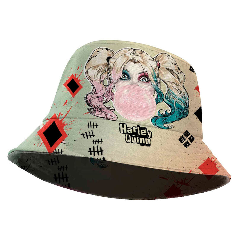 Gorro pescador infantil de Harley Quinn DC Comics con estampado de cómic