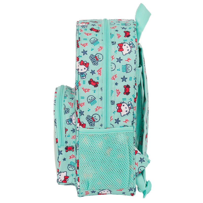 Mochila turquesa Sea Lovers de Hello Kitty con estampado marino - 3