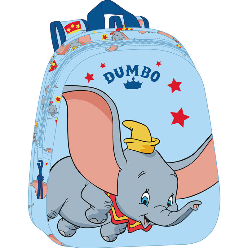 Mochila 3D azul de Dumbo Disney con estrellas rojas