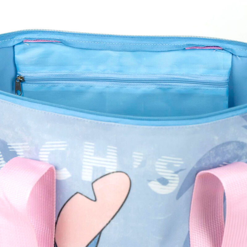 Bolsa de playa azul de Stitch Disney con asas rosas - 3