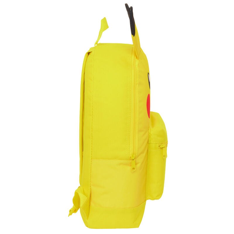 Mochila amarilla de Pikachu Pokémon con orejas y bolsillo frontal - 3