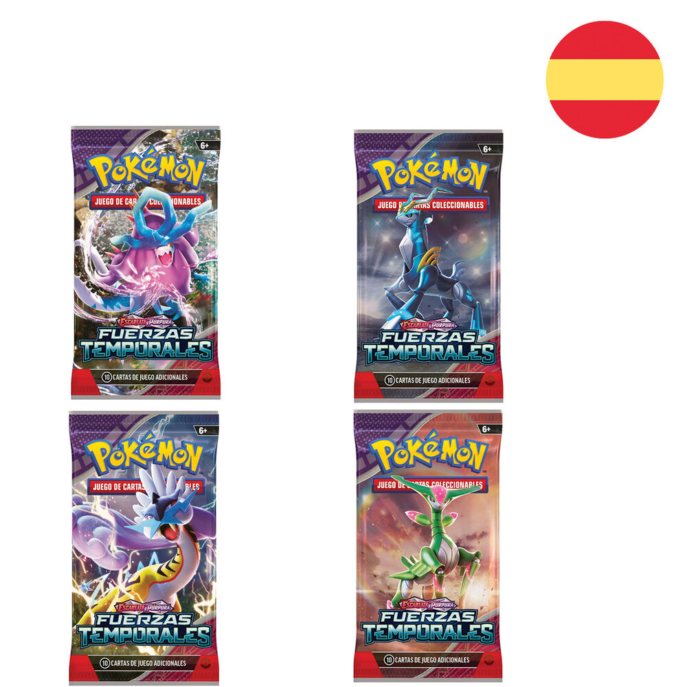 Sobre de cartas Pokémon Fuerzas Temporales en español