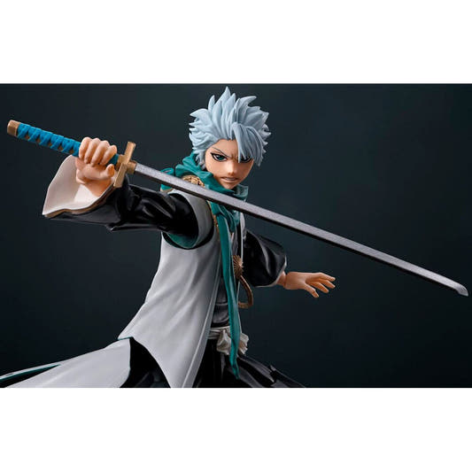 Figura articulada S.H.Figuarts de Tōshirō Hitsugaya con abrigo gris y bufanda turquesa - 3