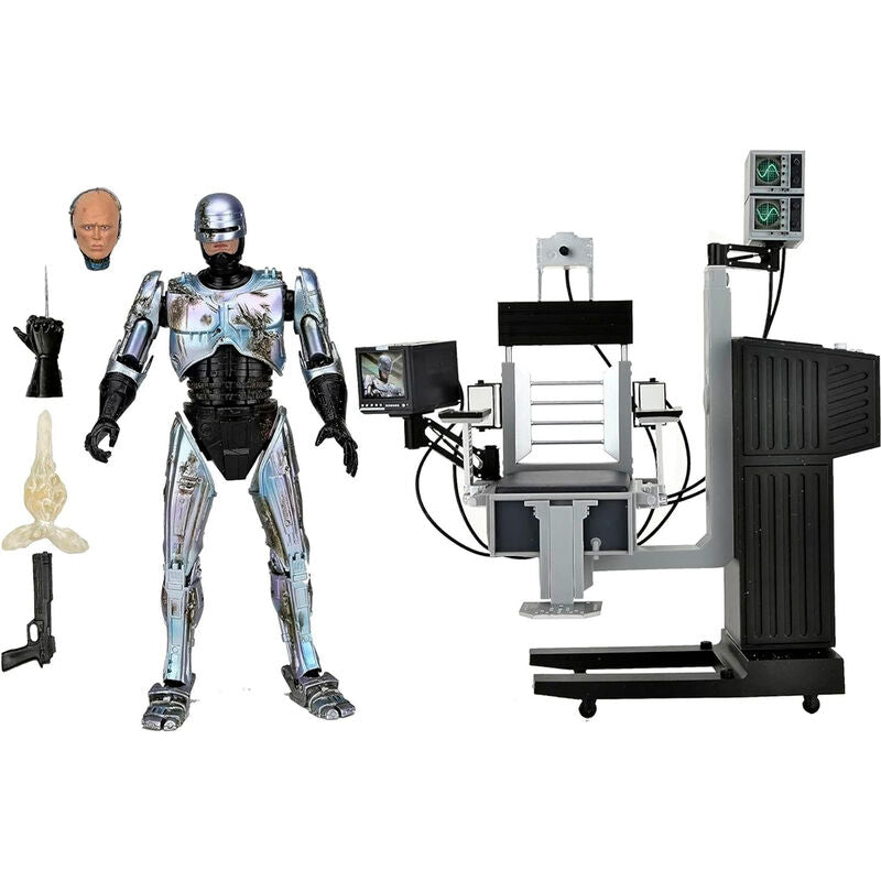 Figura NECA Ultimate Battle Damaged RoboCop de 18 cm con silla y accesorios