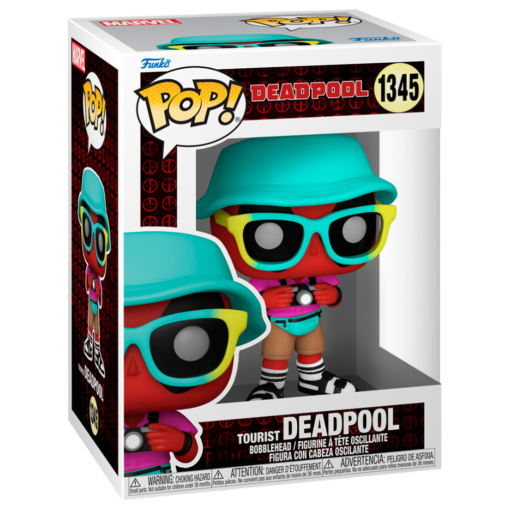 Figura Funko POP Marvel Deadpool Tourist con sombrero, gafas y cámara - 2
