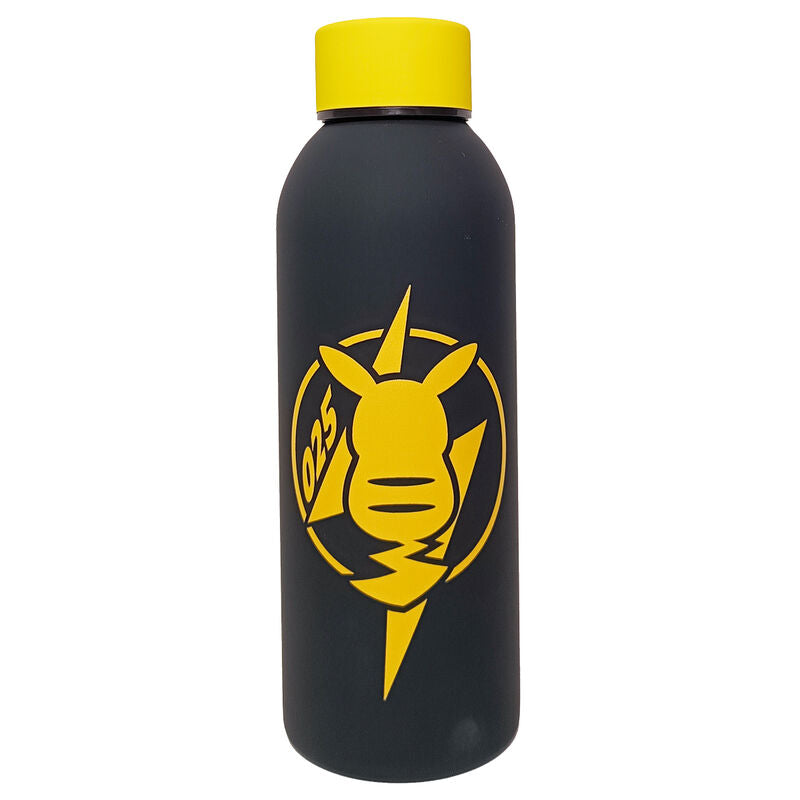 Botella negra de acero inoxidable Pokémon con tapón amarillo - 3