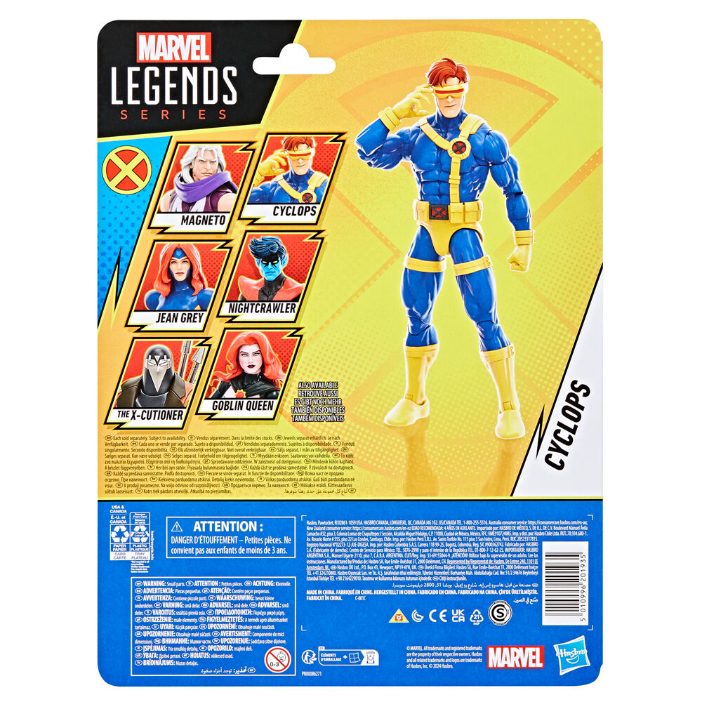 Figura articulada de Cyclops de X-Men con uniforme azul y amarillo - 7