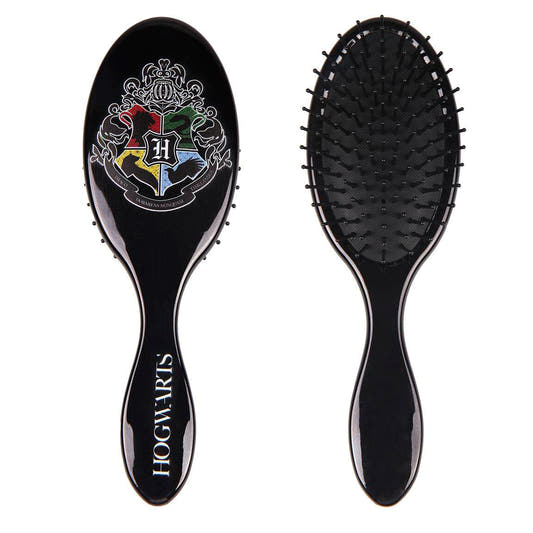 Cepillo desenredante negro de Harry Potter con escudo de Hogwarts - 2