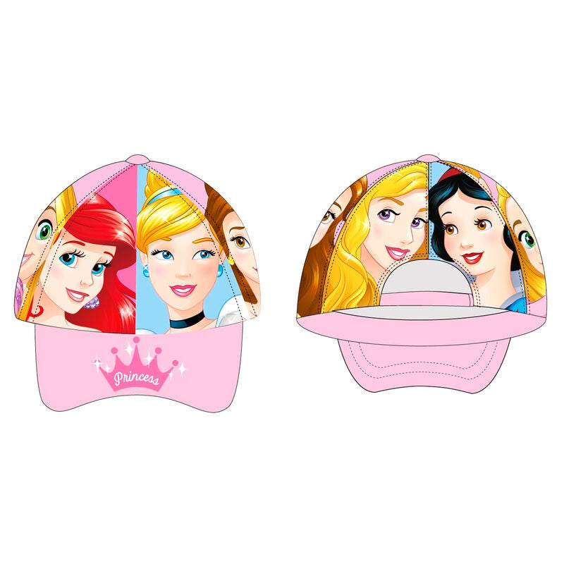 Gorra rosa Princesas Disney full print con visera curvada