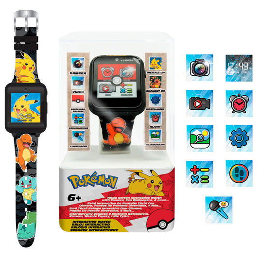 Reloj inteligente infantil Pokémon con correa decorada con Pikachu y otros personajes - 5