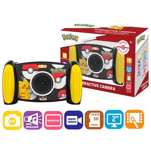 Cámara interactiva infantil Pokémon negra y amarilla - 4