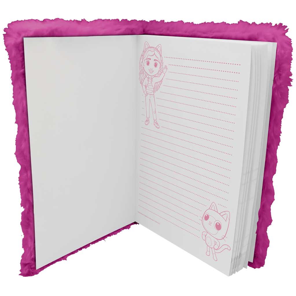 Cuaderno rosa de peluche de La Casa de Muñecas de Gabby - 2