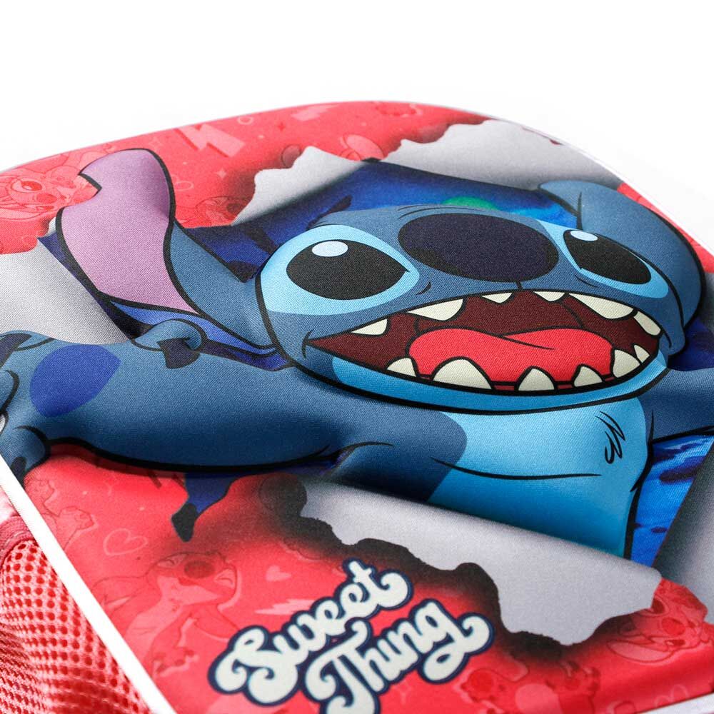 Mochila preescolar 3D de Stitch Disney en rojo y azul - 5