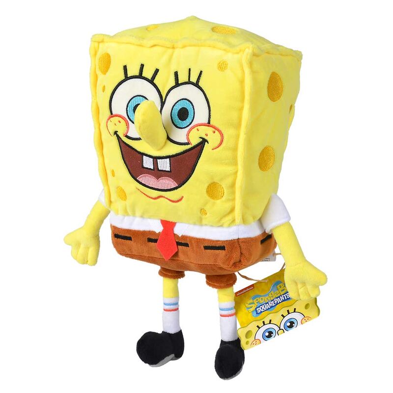 Peluche de Bob Esponja Bob de 35 cm con camisa blanca y corbata roja - 2