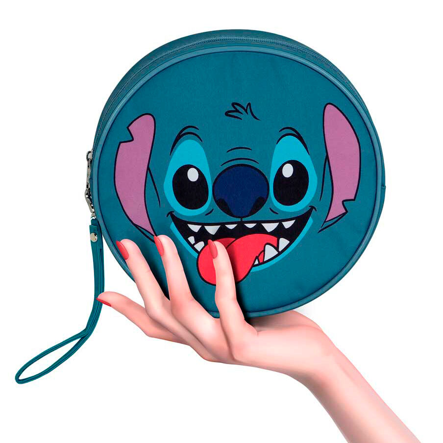 Neceser azul turquesa de Stitch Disney con asa lateral - 3