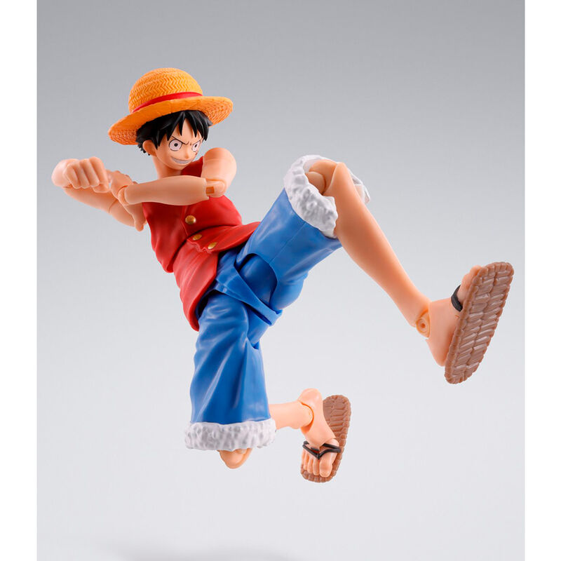 Figura SH Figuarts de Monkey D. Luffy con sombrero de paja y chaleco rojo - 5