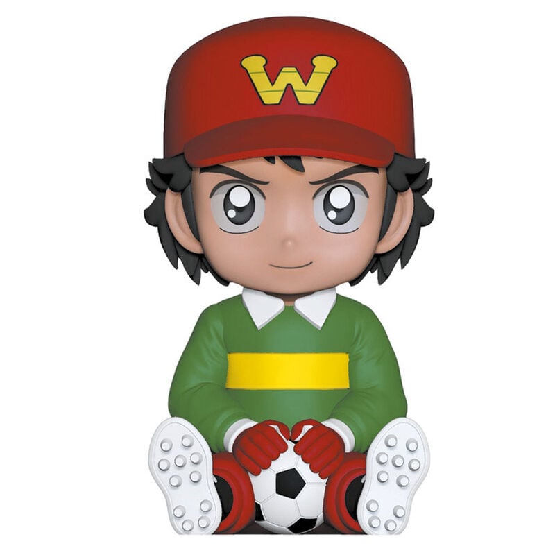 Hucha de Genzo Wakabayashi de Captain Tsubasa con balón de fútbol