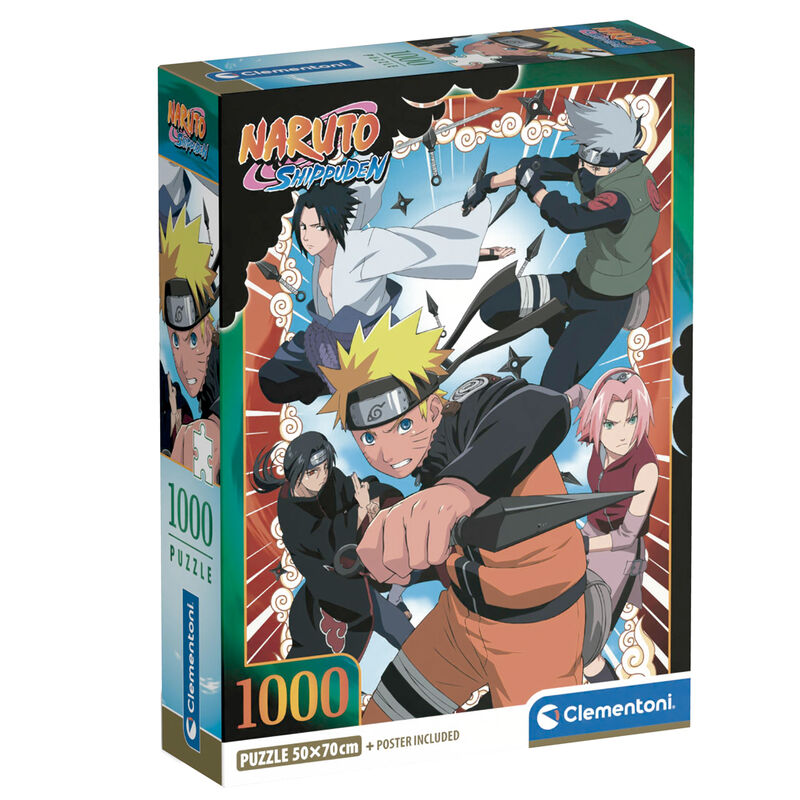 Puzzle Clementoni Naruto Shippuden de 1000 piezas con personajes