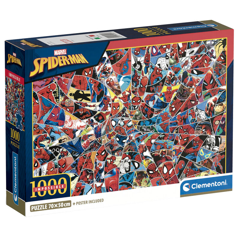 Puzzle Clementoni de Spider-Man Marvel de 1000 piezas con diseño de cómic