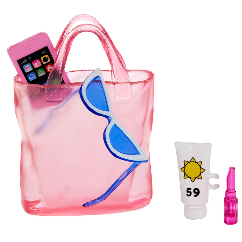 Muñeca Barbie Día en la Playa con bañador rosa y accesorios - 6