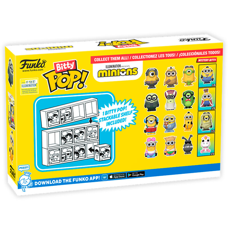 Blister Funko Bitty POP! Minions Series 4 con cuatro figuras - 3
