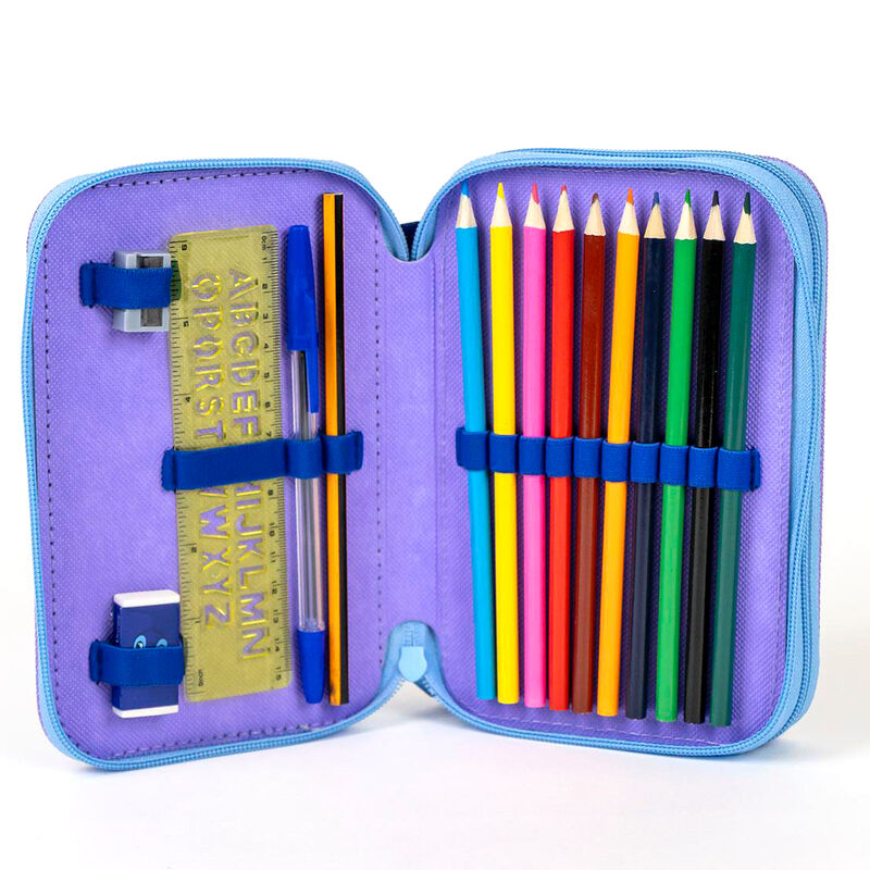 Plumier doble azul y lila de Stitch Disney - 4