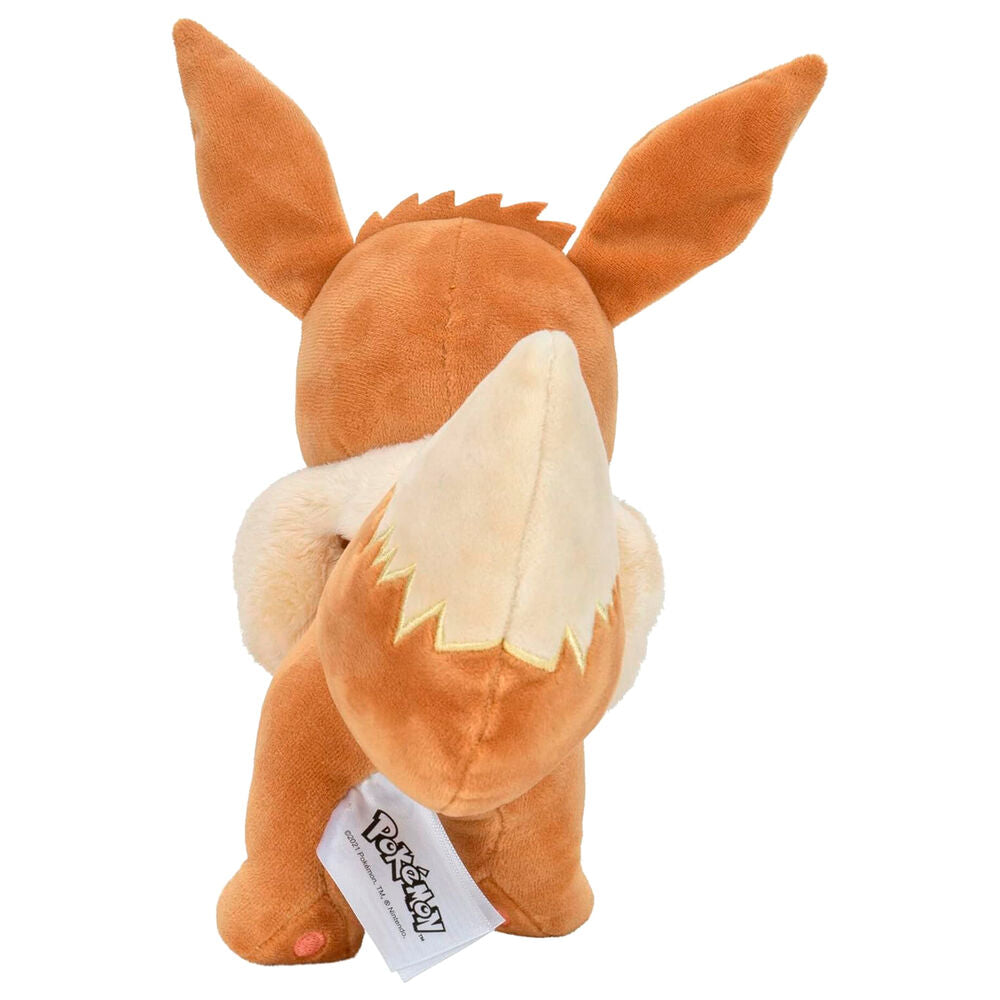 Peluche de Eevee Pokémon con grandes orejas y collar crema - 5