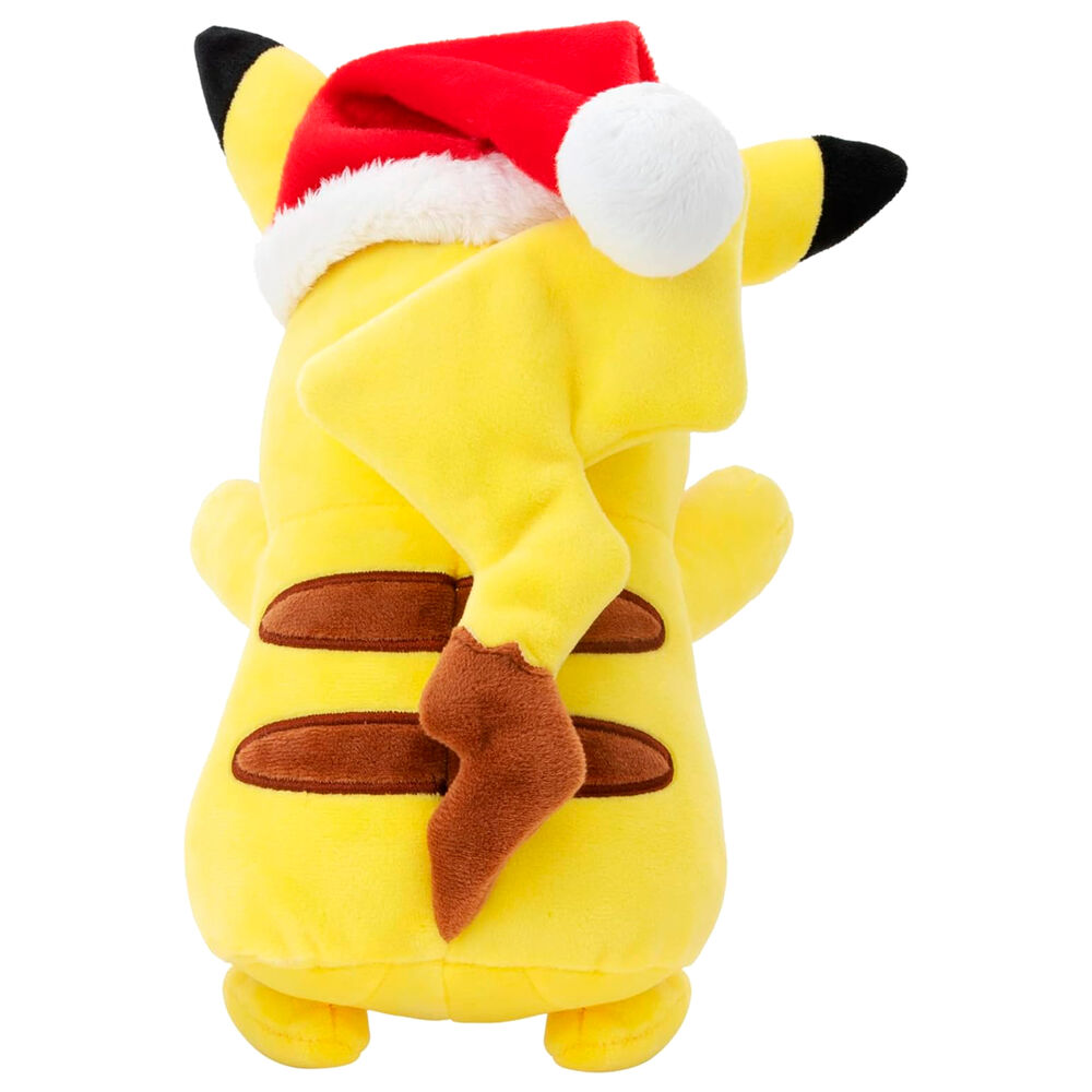 Peluche de Pikachu Pokémon con gorro de Navidad rojo - 4