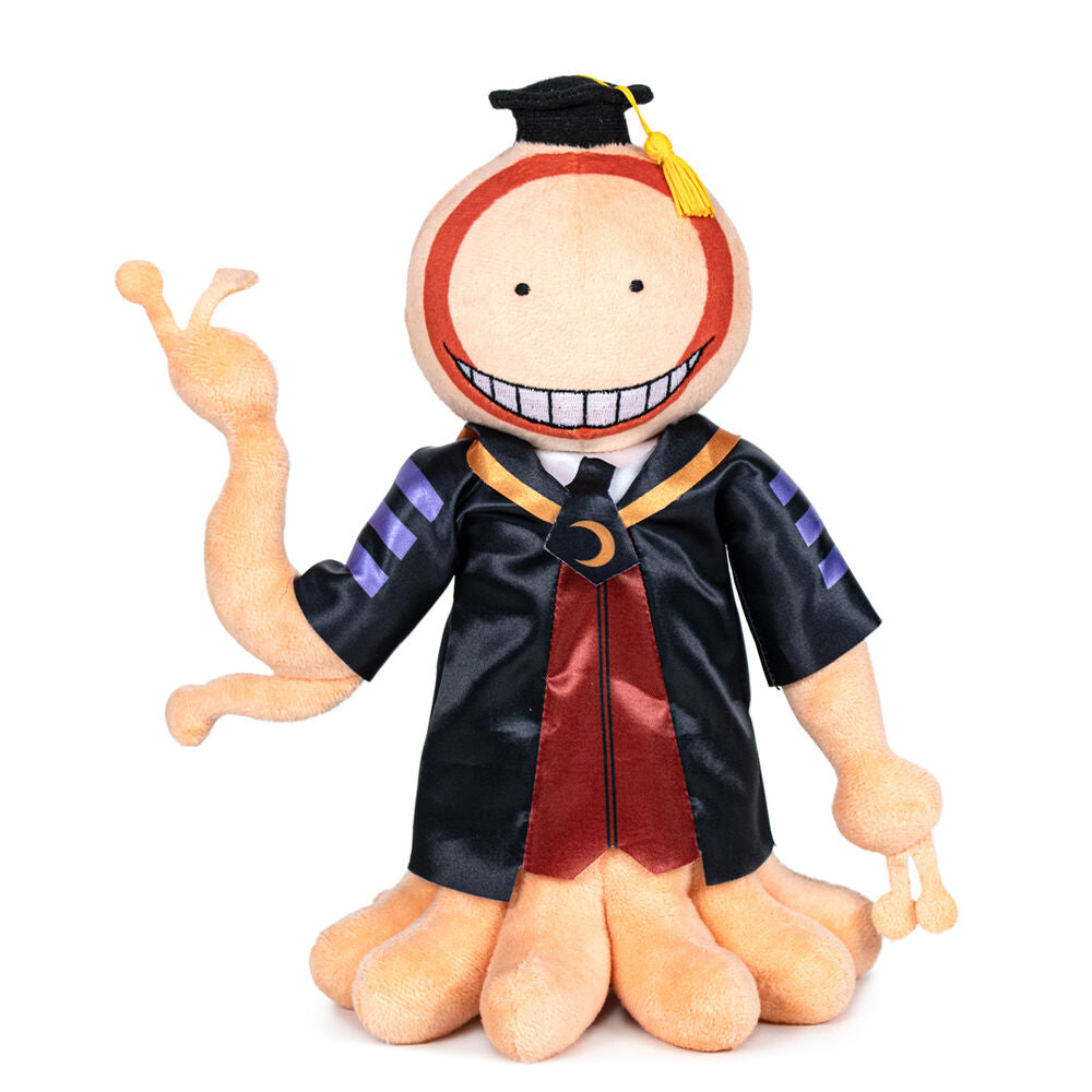 Peluche Right de Assassination Classroom con túnica negra y birrete