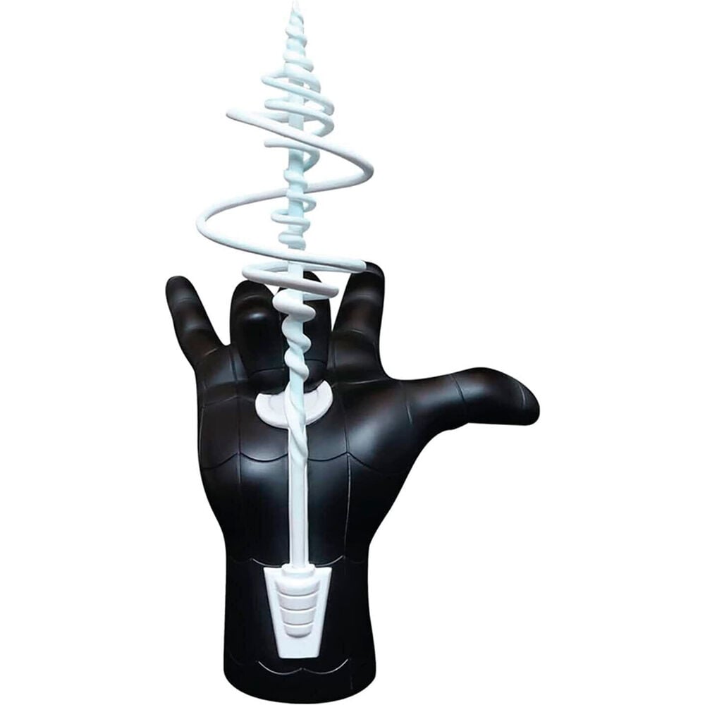 Estatua Heroic Hands de Spider-Man con telaraña blanca en espiral