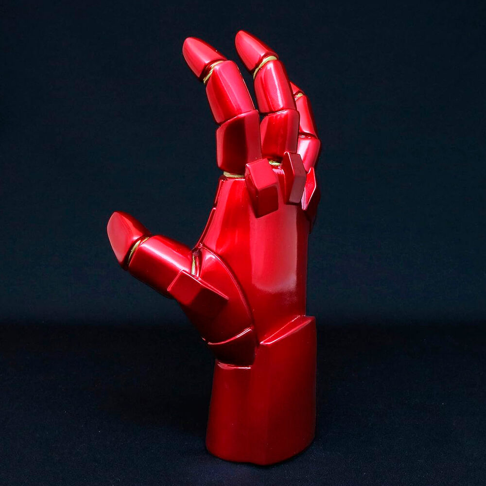 Estatua Heroic Hands de Iron Man con mano acorazada roja y reactor circular - 4