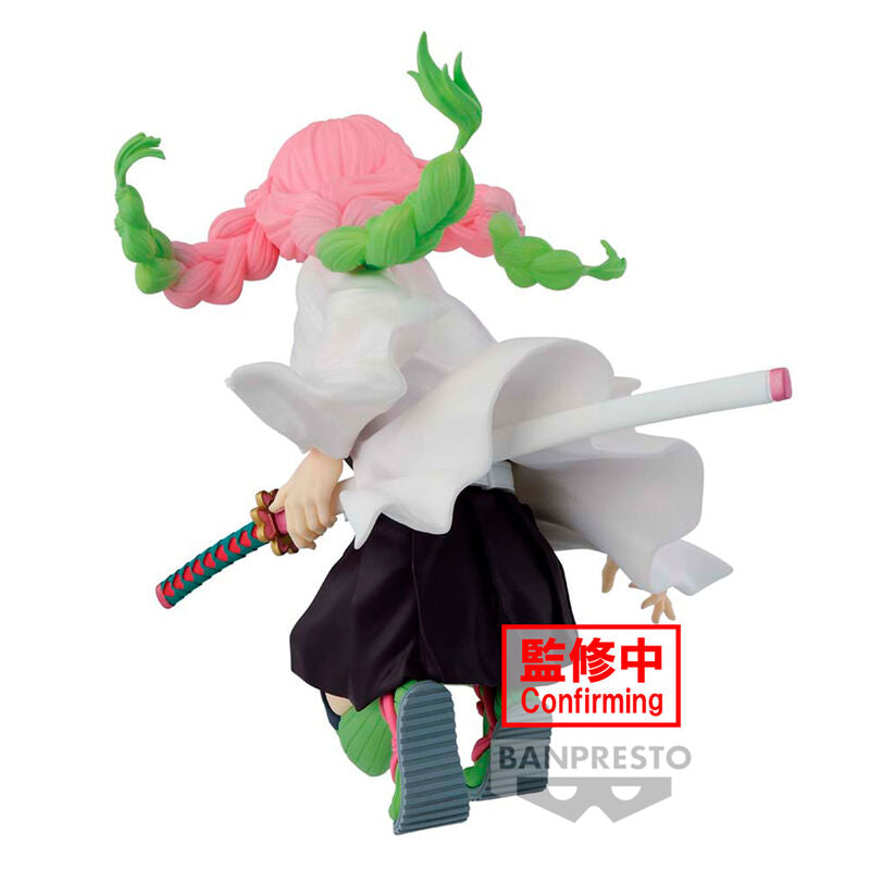 Figura Maximatic de Mitsuri Kanroji con espada y cabello rosa y verde - 4