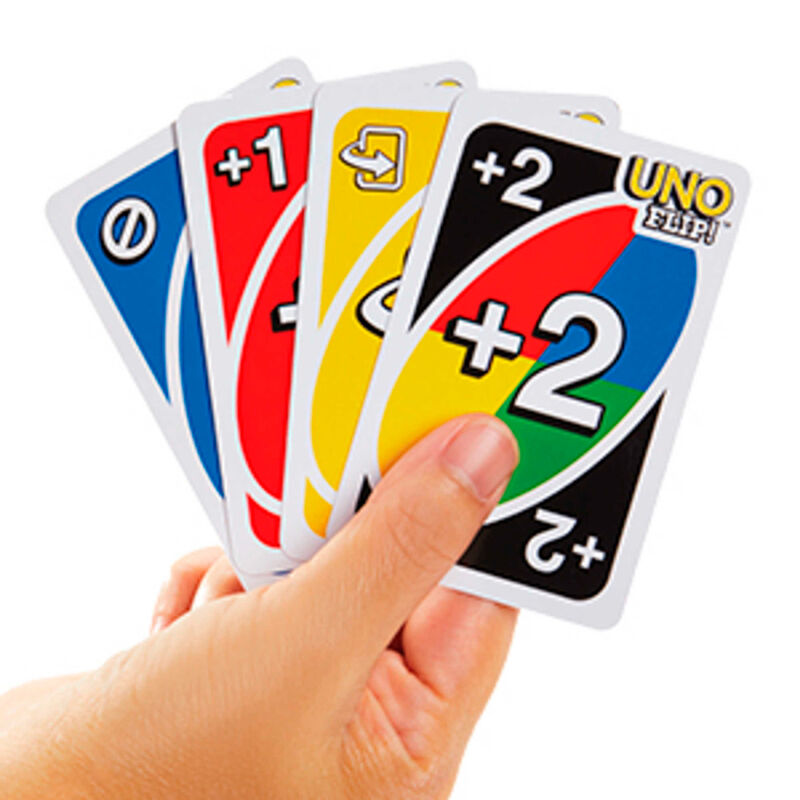 Juego de cartas Mattel UNO Flip! con cartas de doble cara - 5