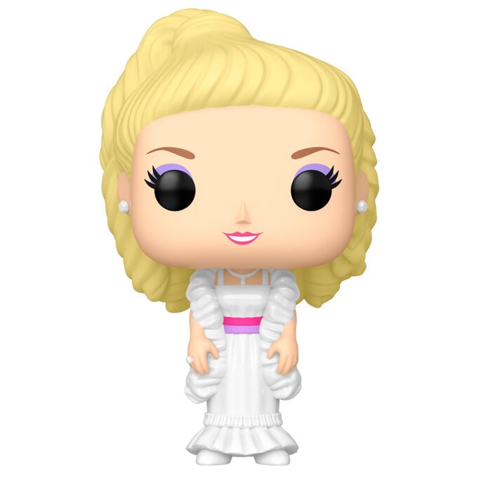 Figura Funko POP Crystal Barbie con vestido blanco en caja - 2