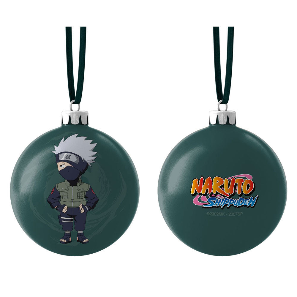 Bola de Navidad verde de Kakashi chibi de Naruto Shippuden