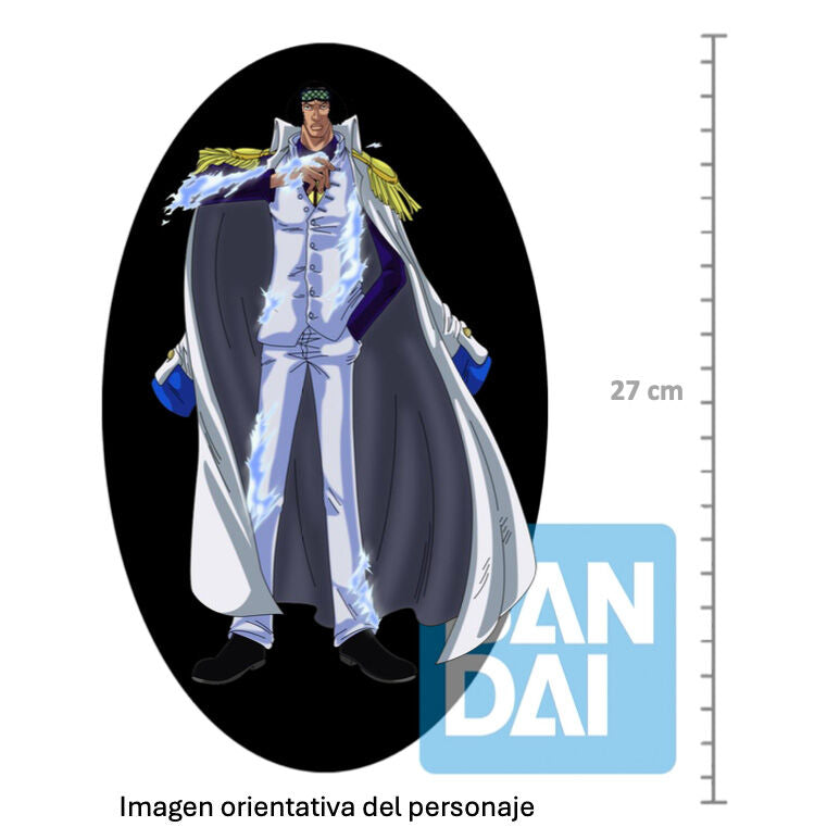 Figura Ichibansho de Kuzan de One Piece con gorra azul y pañuelo morado - 2