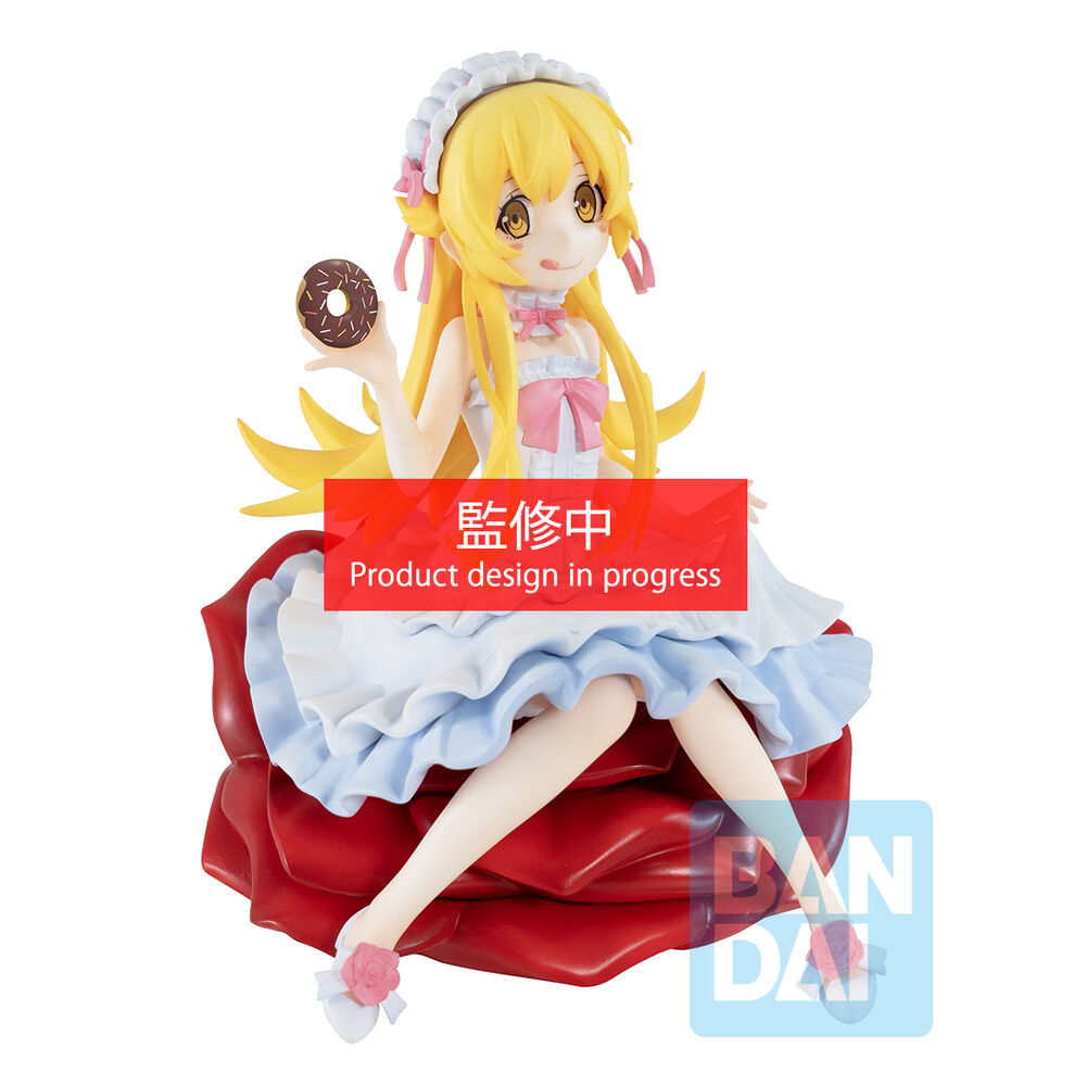 Figura Ichibansho de Shinobu Oshino con vestido blanco y donut - 2