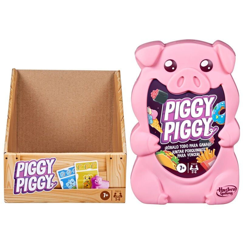 Juego de cartas Hasbro Piggy Piggy con cerdito rosa - 3