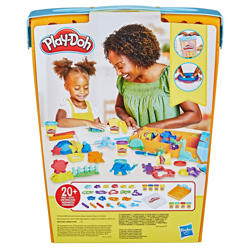 Set de animales Play-Doh con botes de colores, moldes, herramientas y estuche - 4