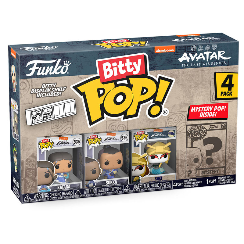 Pack FUNKO Bitty Pop! de Avatar con Katara, Sokka, Suki y figura misteriosa - 2