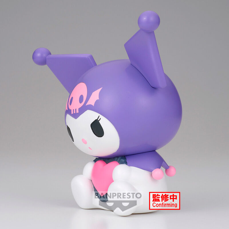 Figura Kuromi Softmates morada con corazón rosa - 5