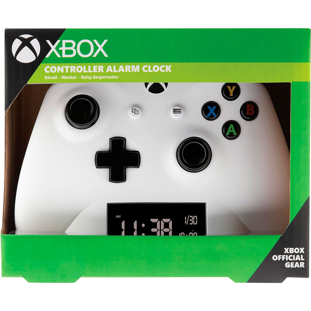Reloj despertador digital Xbox PALADONE con diseño de mando blanco - 3