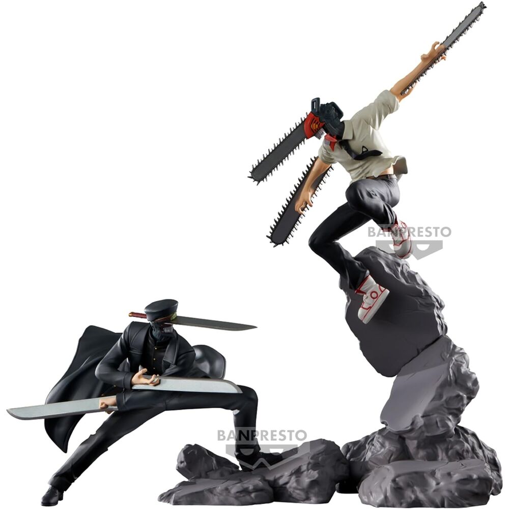 Figura Banpresto de Samurai Sword de Chainsaw Man con espadas y base rocosa - 2