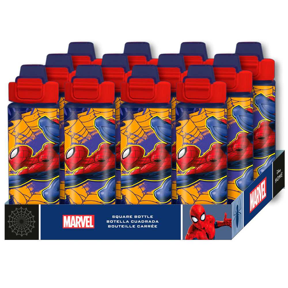 Botella Spider-Man Marvel de 500 ml con tapa azul y asa roja - 2