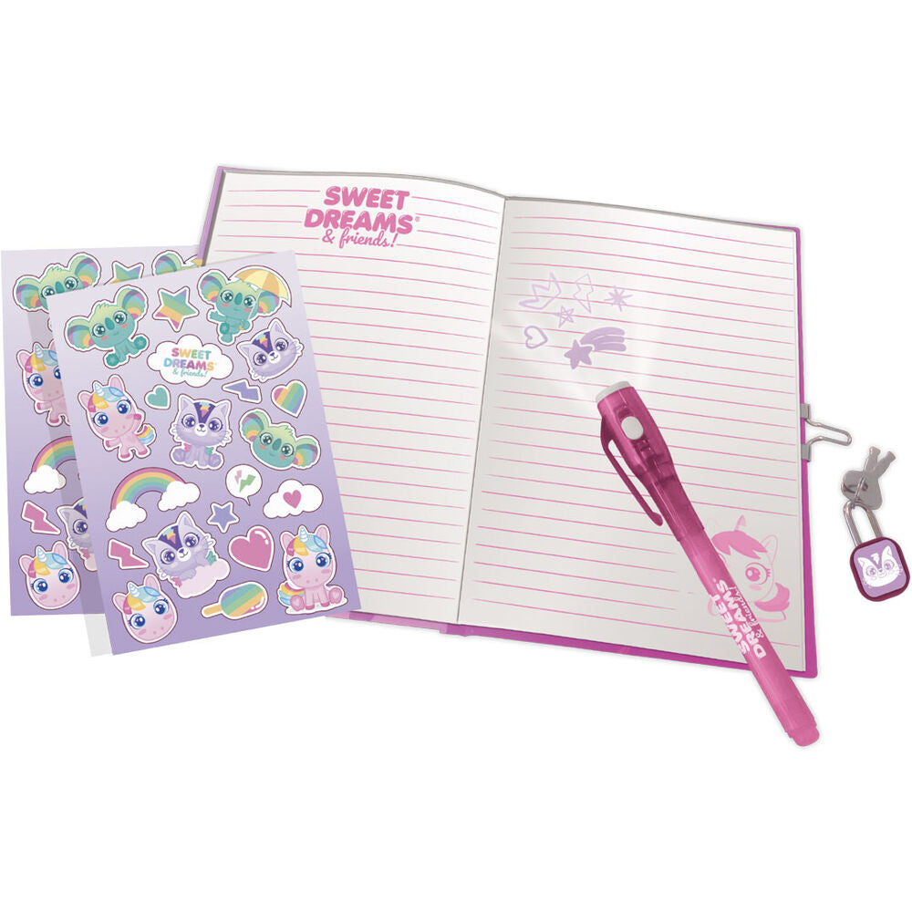 Set de papelería Sweet Dreams con diario secreto, bolígrafo mágico y pegatinas - 2