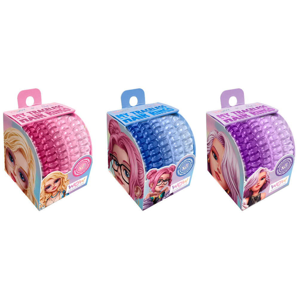 Set de gomas de pelo espiral WOW GENERATION en colores surtidos - 2
