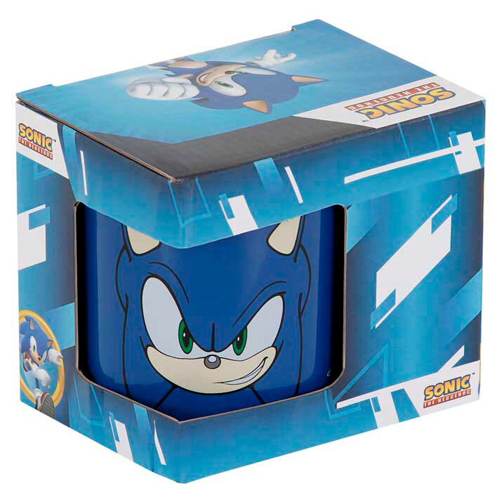 Taza azul Face Sonic the Hedgehog con el rostro de Sonic - 4