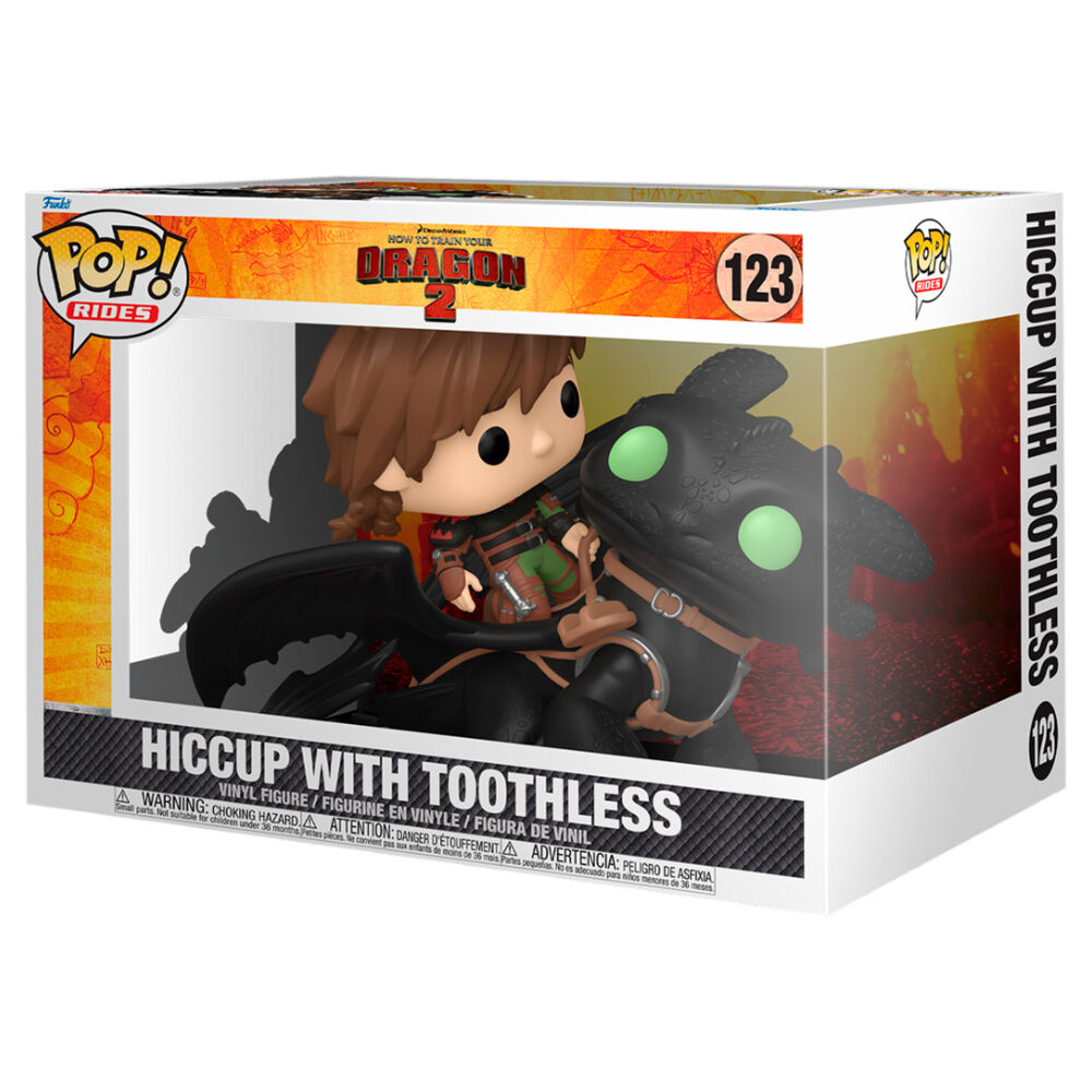 Figura FUNKO POP! Rides de Hiccup montado sobre Toothless - 2